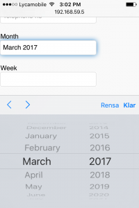 Screenshot from the iPhone/Android flavor of the Month and Week widgets