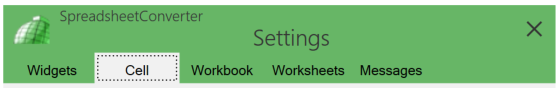 Screenshot of the tabs in the task pane