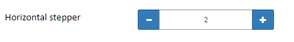 Screenshot of an example of the Stepper widget