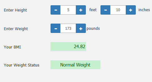 Body Mass Index calculator