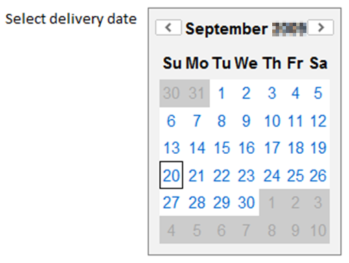 Screenshot of a widget aligned at the top