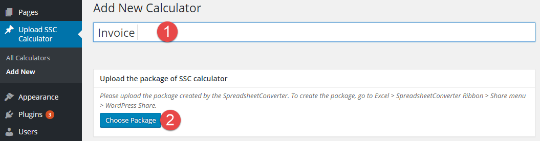 choose calculator package