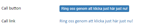 Screenshot of an example of the Call button widget