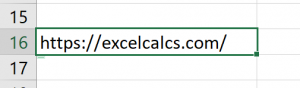 Screenshot of text in a cell in a spreadsheet that looks like a link but isn't clickable