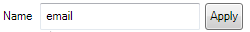 Screenshot of the name cell field for widgets
