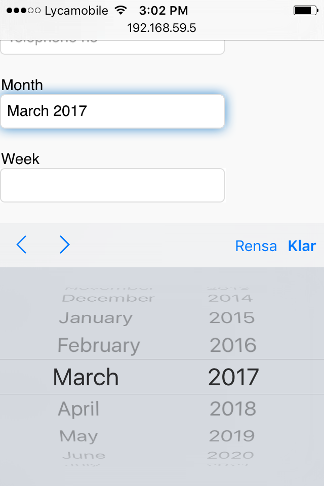 Screenshot from the iPhone/Android flavor of the Month and Week widgets