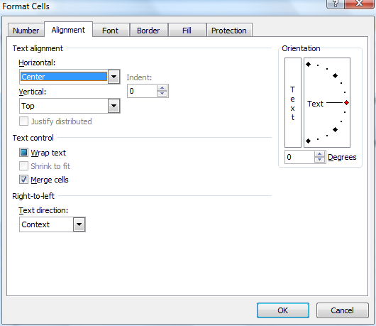 Screenshot of the Format Cells dialog