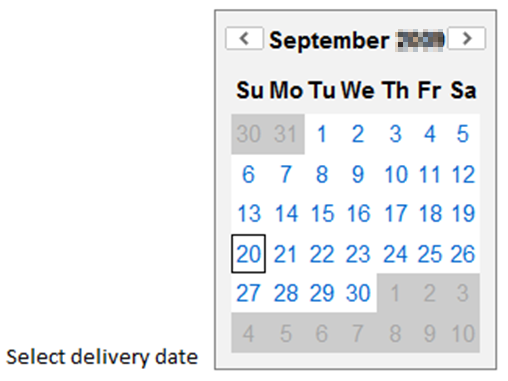 Screenshot of a widget with alignment at the bottom