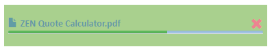 Screenshot of the File Attachment progress window for a file that is being uploaded