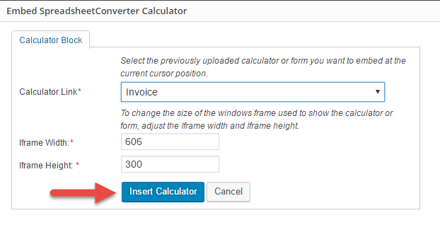 insert calculator