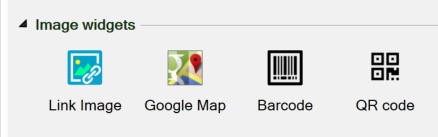 Screenshot of the image widgets