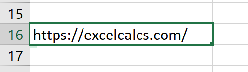 Screenshot of text in a cell in a spreadsheet that looks like a link but isn't clickable
