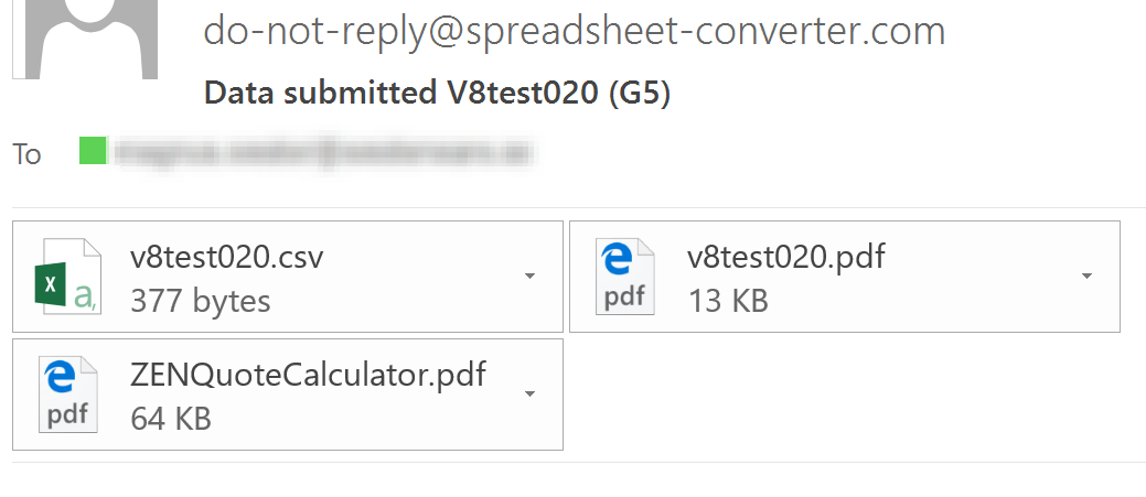 Screenshot of a file attachment in the e-mail from Advanced Submit